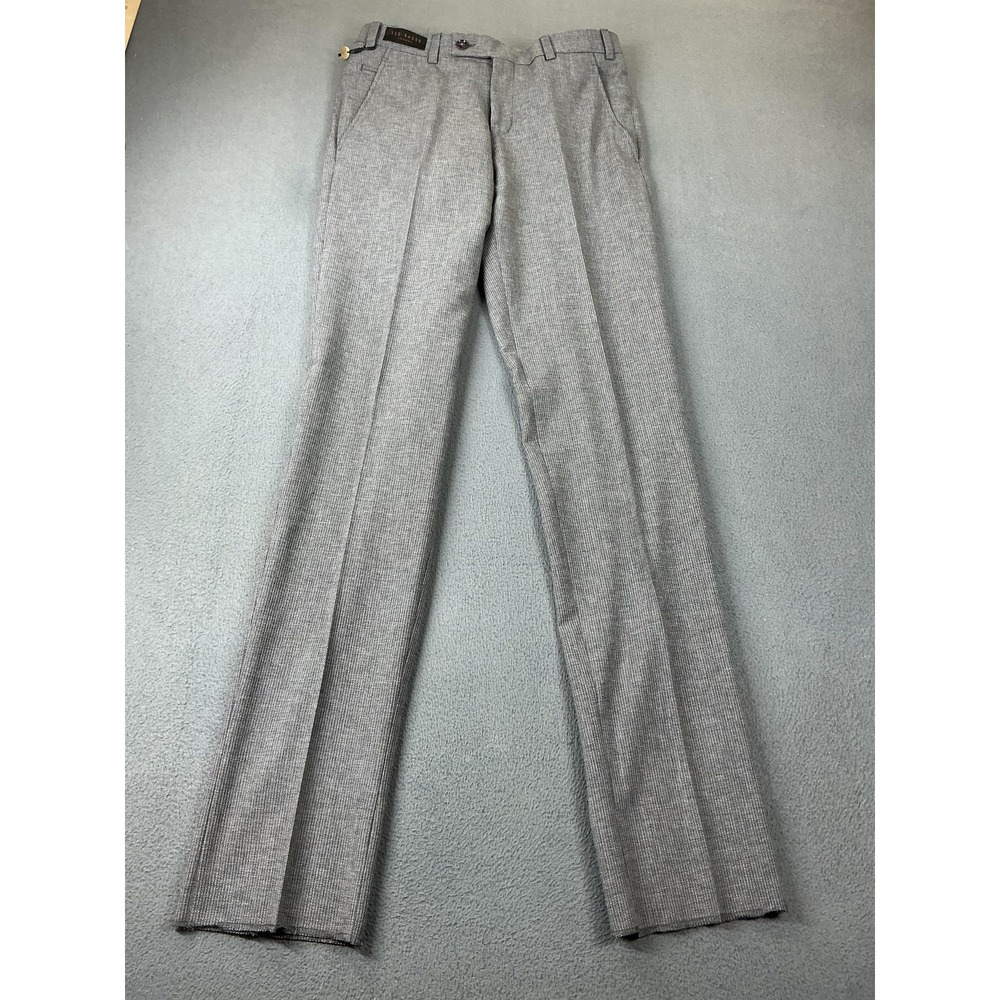 Ted Baker Pants Mens 30 Gray Striped Jerome Wool Blend Dress Trousers Pants